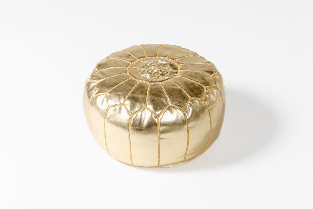 Gold Moroccan Pouf