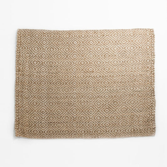 Woven Diamond Jute Rug
