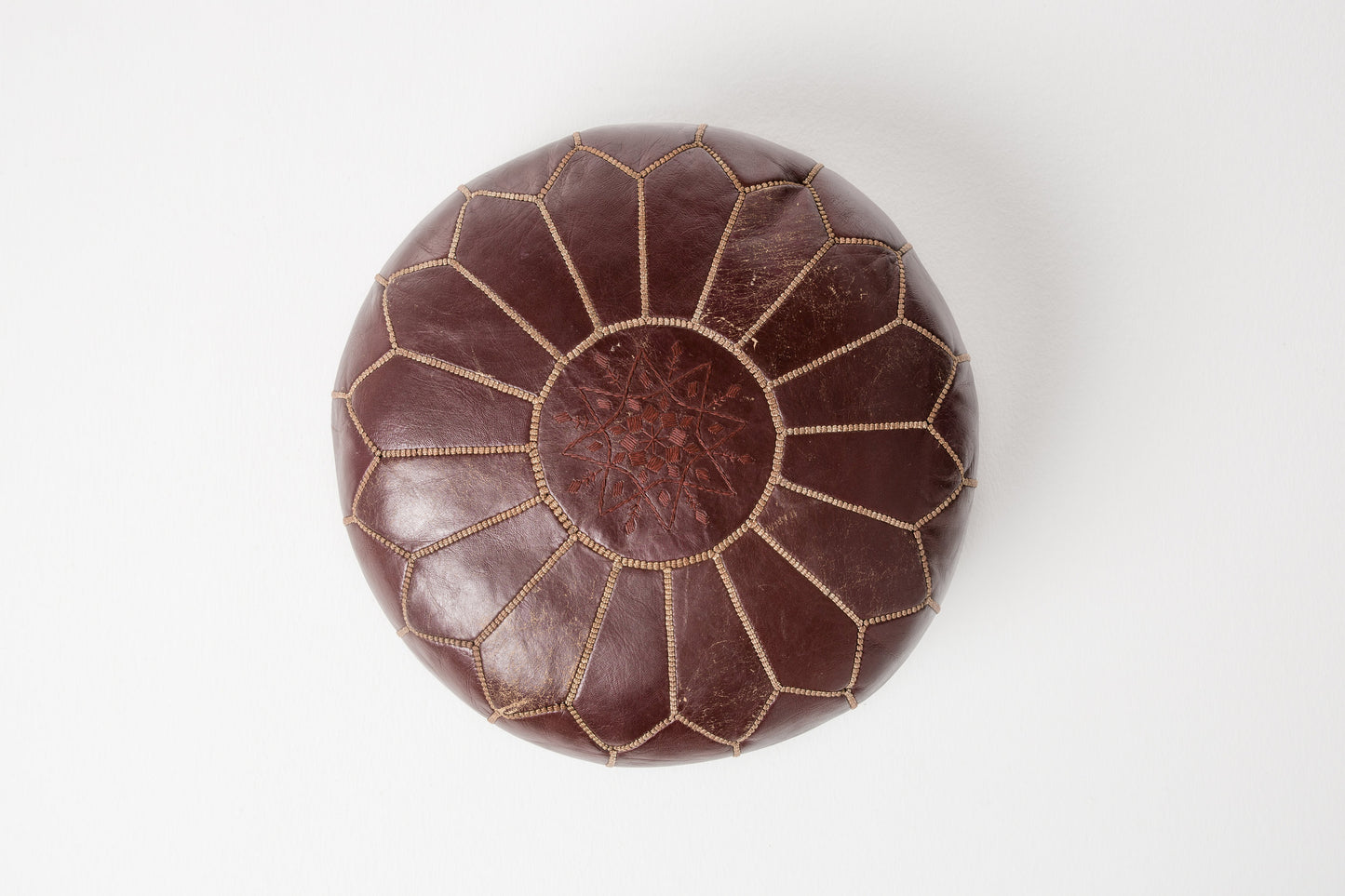 Burgundy Moroccan Pouf