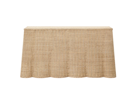 Rattan Basketweave Console Table