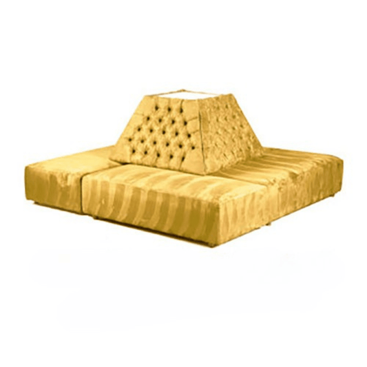 Square Tufted Banquette - Yellow