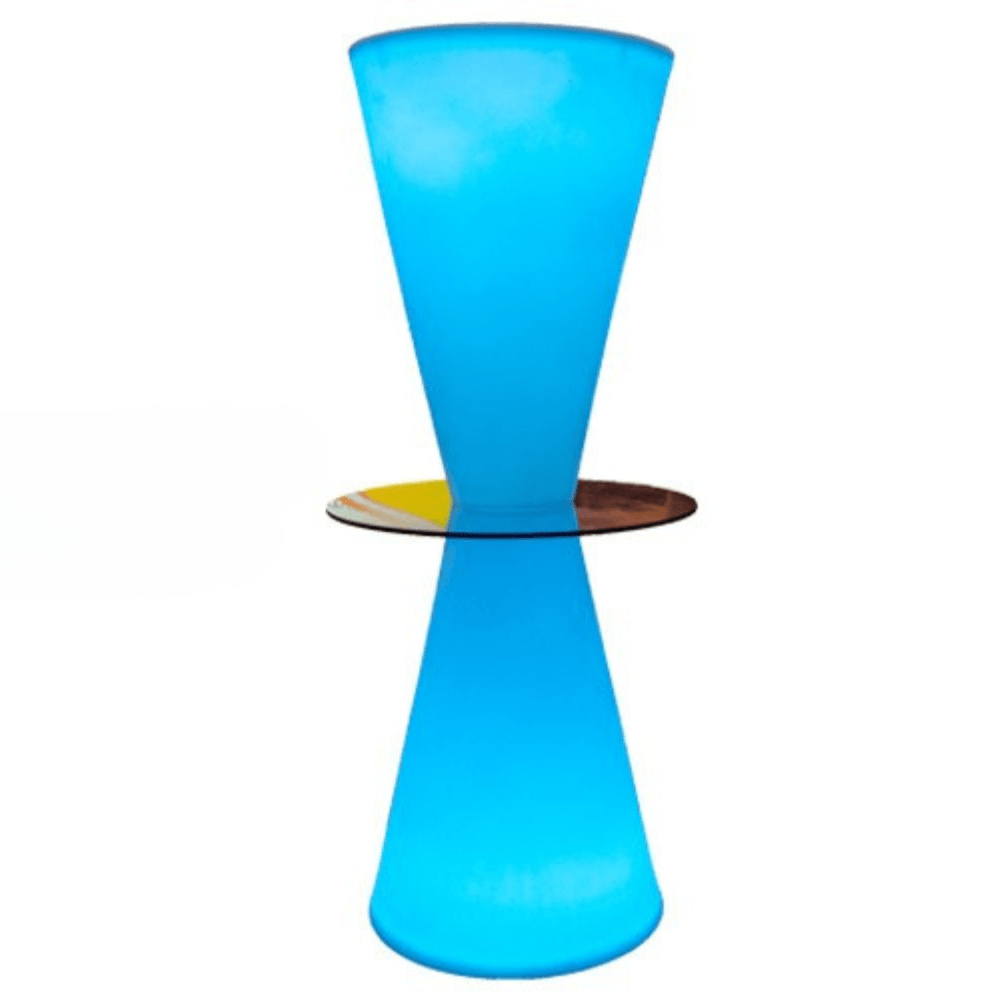 Glow Martini Hourglass Hi-Boy Table