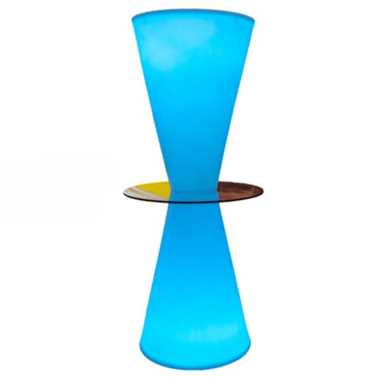 Glow Martini Hourglass Hi-Boy Table
