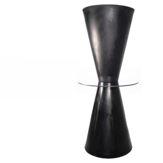 Martini Hourglass Hi-Boy Table - Black