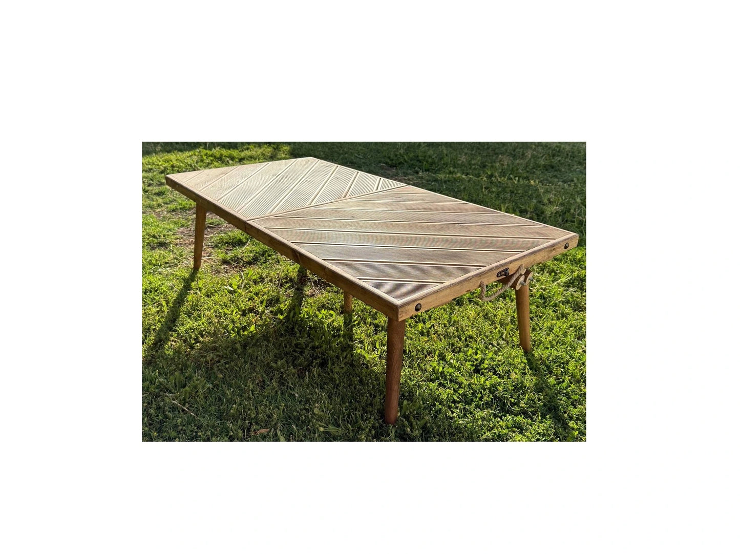 Wooden Boho Folding Picnic Table