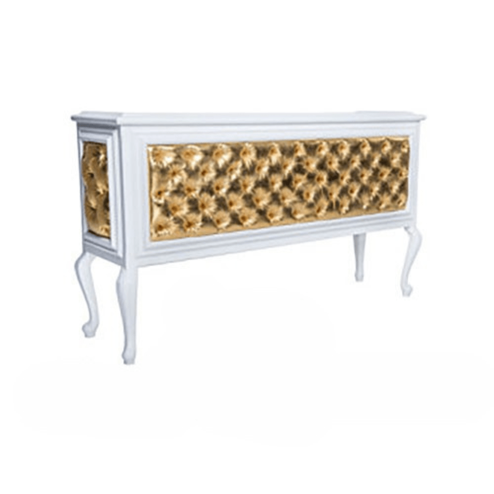 White Tufted Victorian Bar