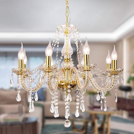 Gold Chandelier Eight Lights