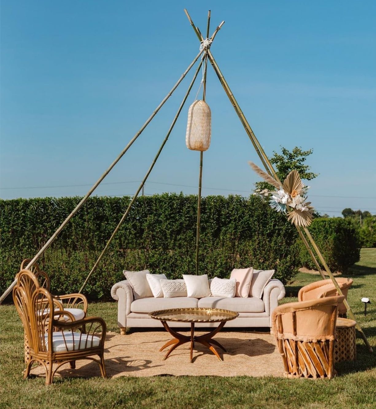 Rattan Fan Back Chairs