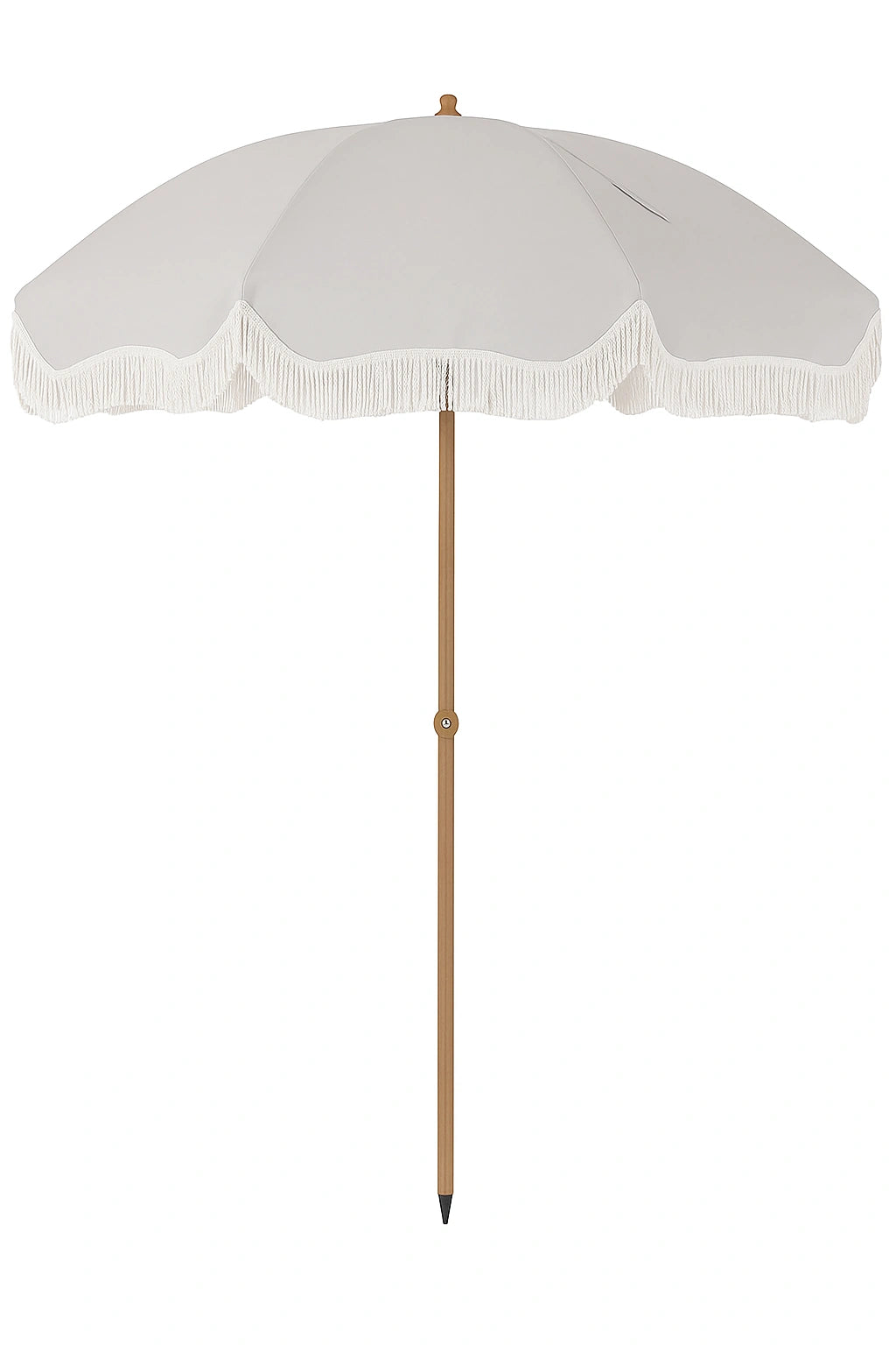 7 Ft Beige Boho Umbrella