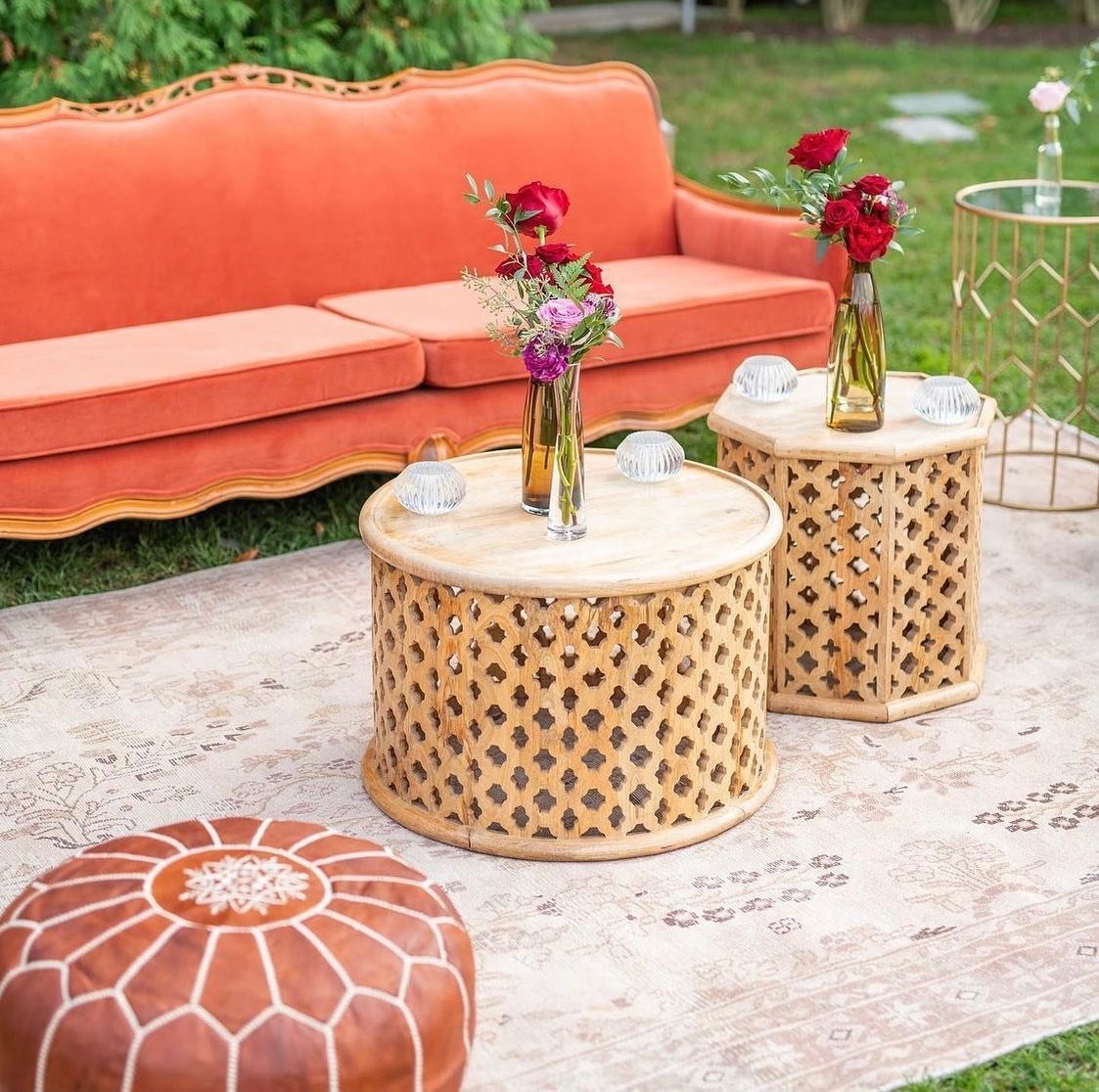 Moroccan Leather Poufs