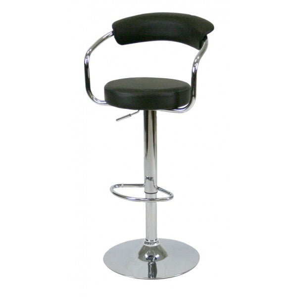 Euro Bar Stool Adjustable - Black
