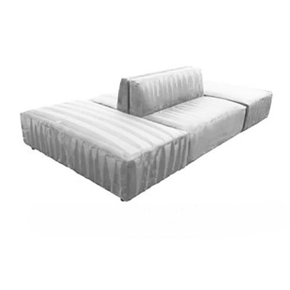 Armless Island Bench - White