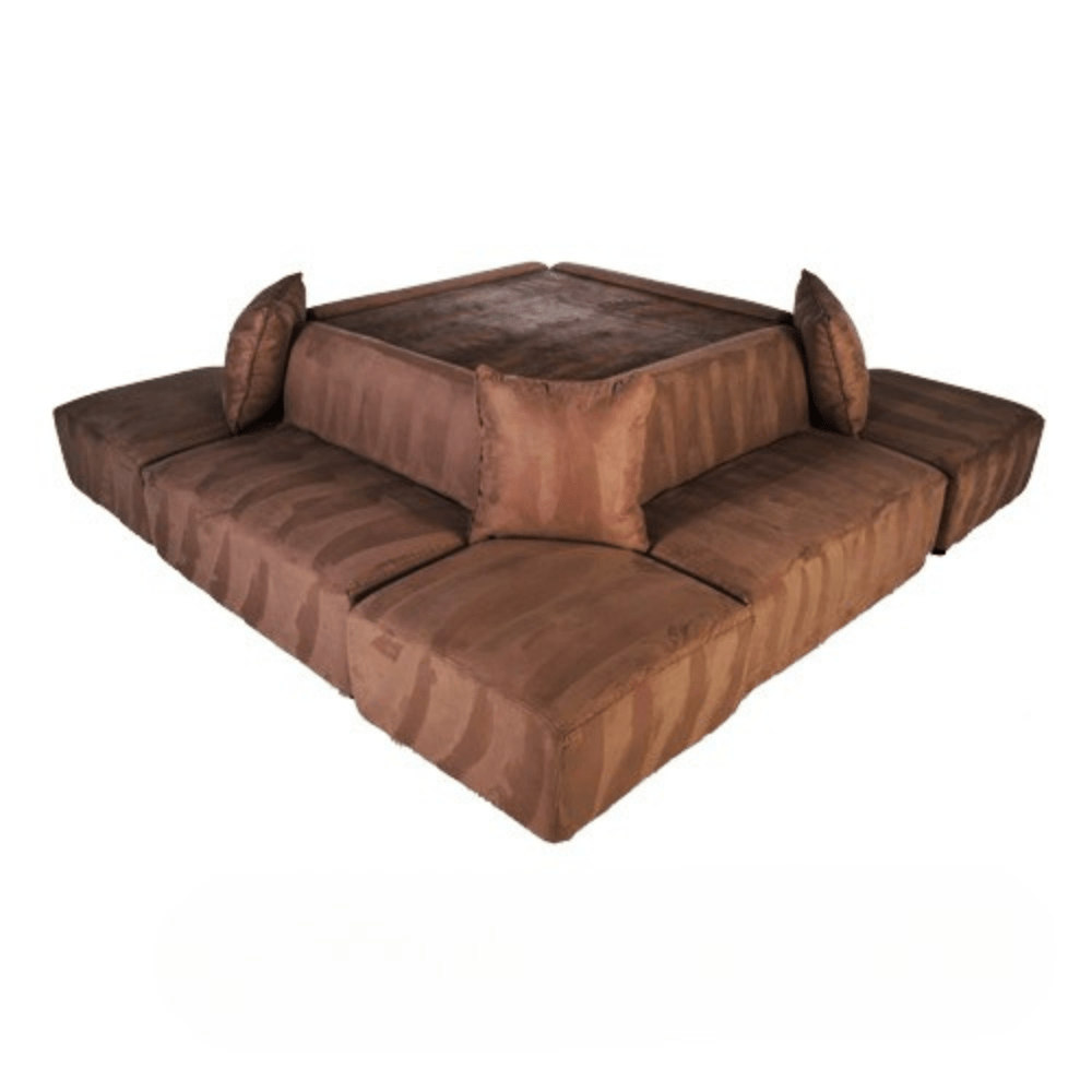 Square Sectional - Brown