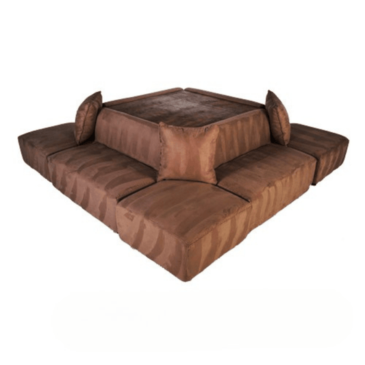 Square Sectional - Brown
