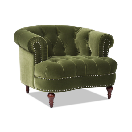 Rosa Chesterfield Armchair – Olive Green
