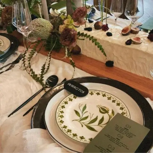 Green Tulip Dinner Plate