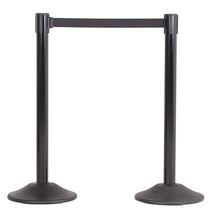 Black Stanchions with Retractable belt