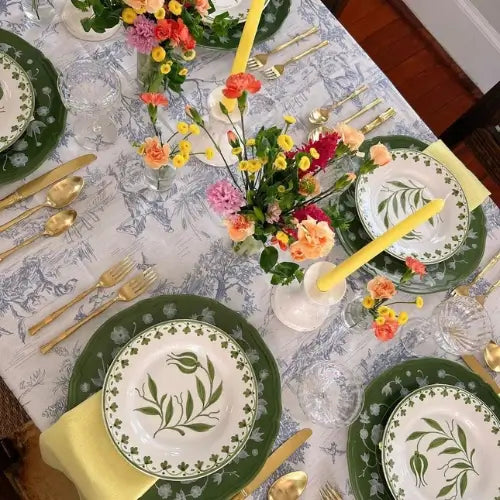 Green Tulip Dinner Plate