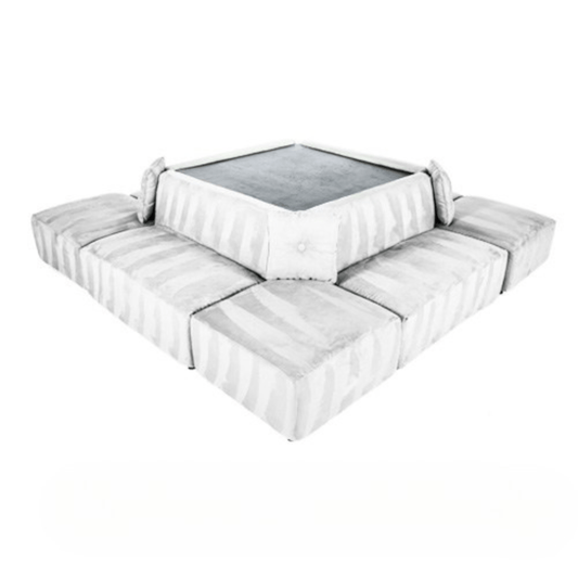 Square Sectional - White