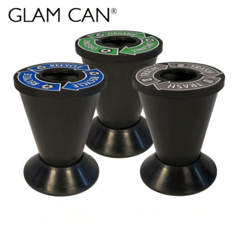 Glam Trash Can - Black