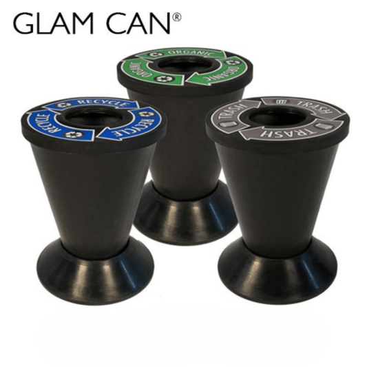Glam Trash Can - Black