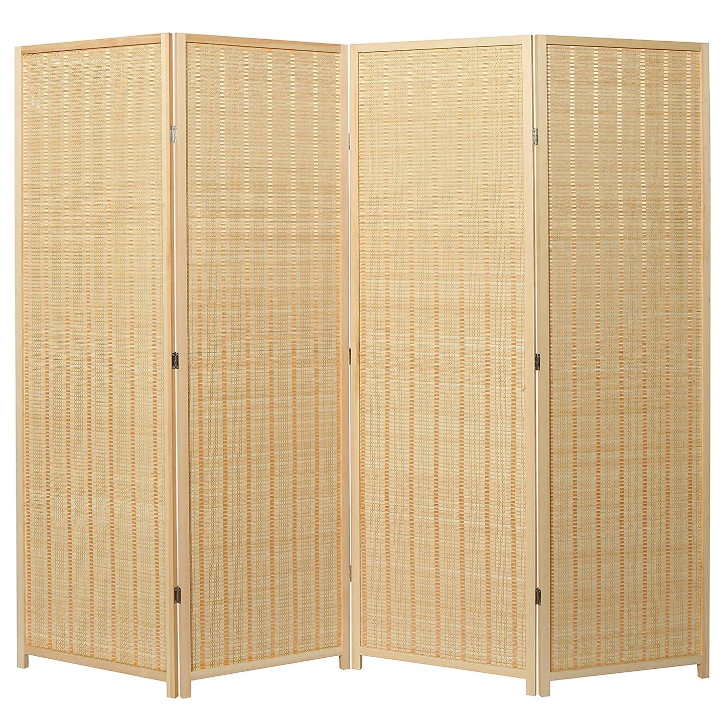 4 Panel Bamboo Room Divider 6 ft.