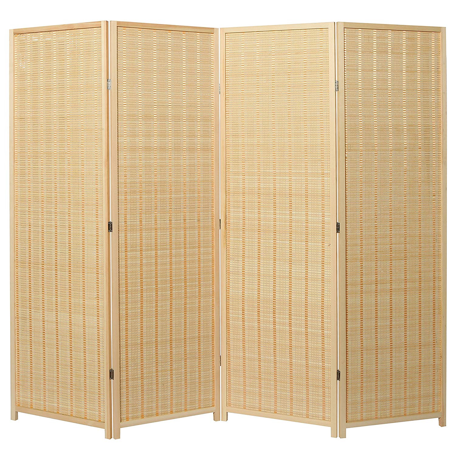 4 Panel Bamboo Room Divider 6 ft.