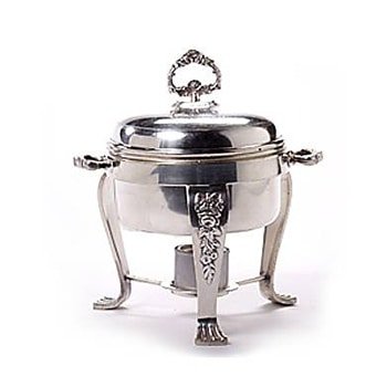 4 Qt. Silver-Plated Round Chafing Dish