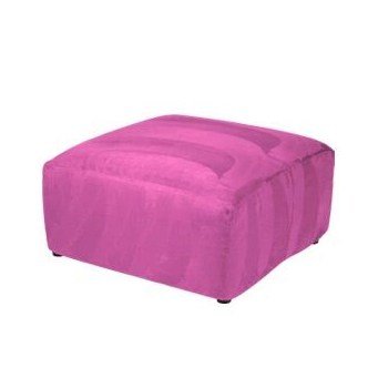 Pink 48" Square Ottoman