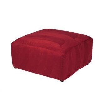 Red 48" Square Ottoman