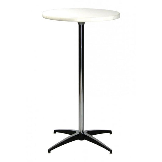Pedestal Bar Table - White