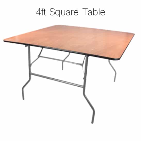 4ft Square Table