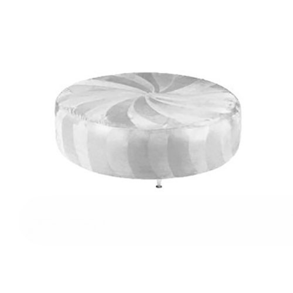 Huge Round Ottoman - White