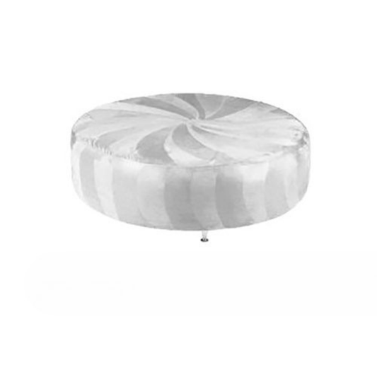 Huge Round Ottoman - White
