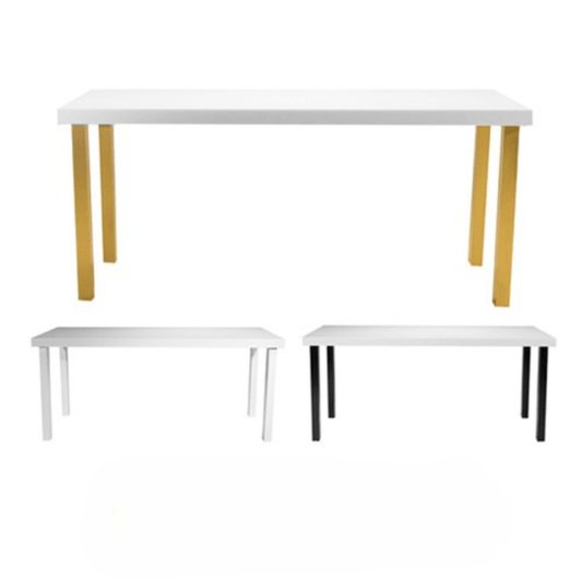 White Modern Communal Hi-Boy Table