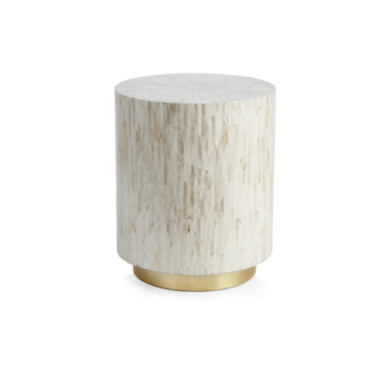 Mother of Pearl Drum Table
