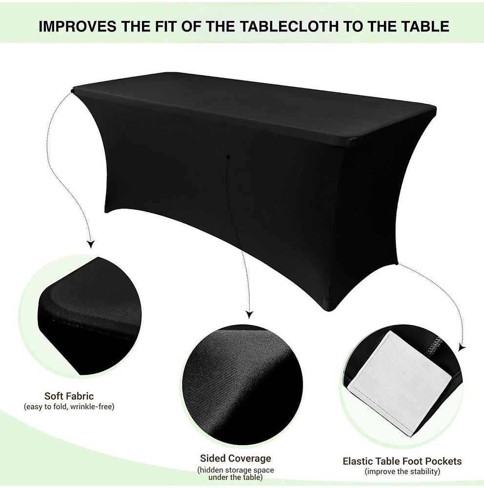 Spandex Linen- (8ft Rectangular Tables)