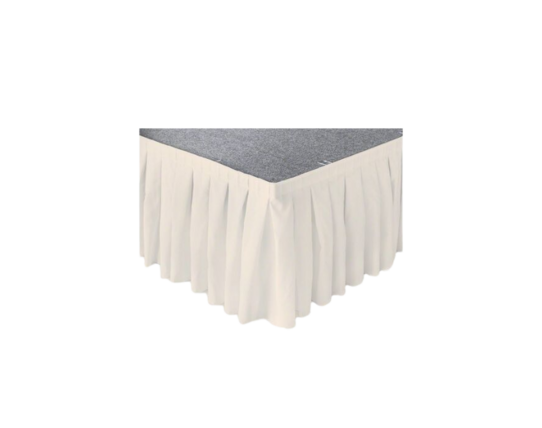Stage Skirting 12" Height - Ivory (Per 8 Linear Foot)