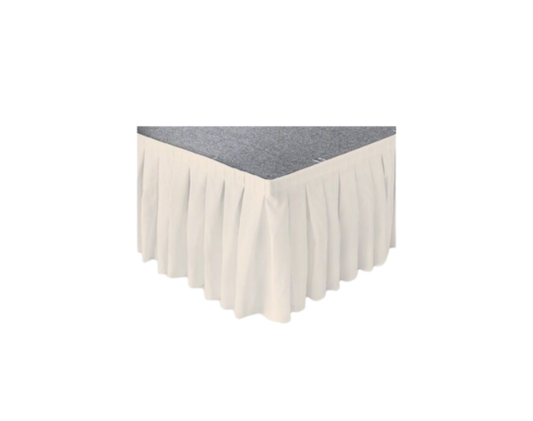 Stage Skirting 12" Height - Ivory (Per 8 Linear Foot)