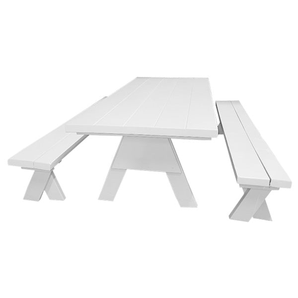 Children’s 6 ft. White Picnic Table Set