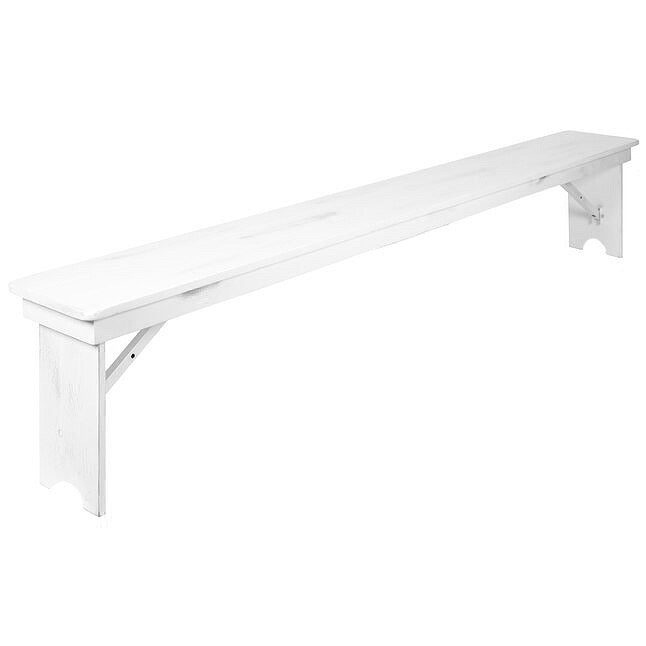 Wooden Bench - White