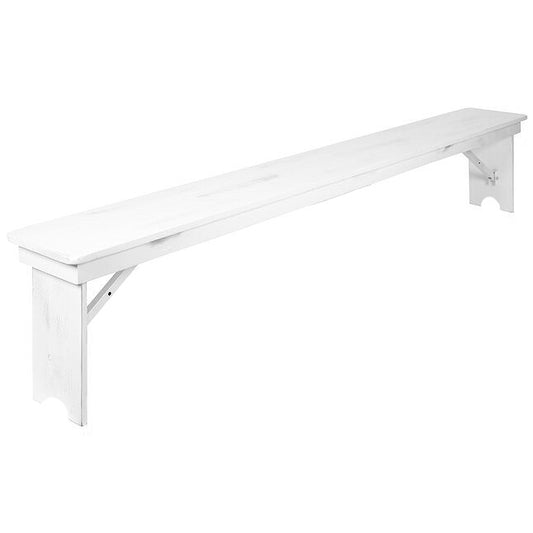Wooden Bench - White