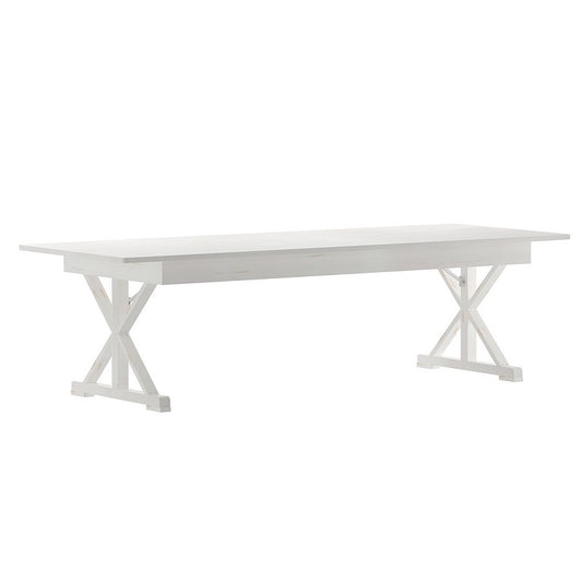 8' Farm Table - White