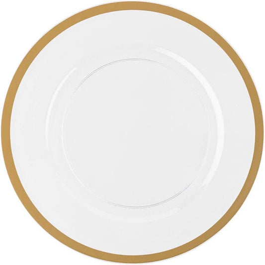 Clear Charger with Solid Gold Rim