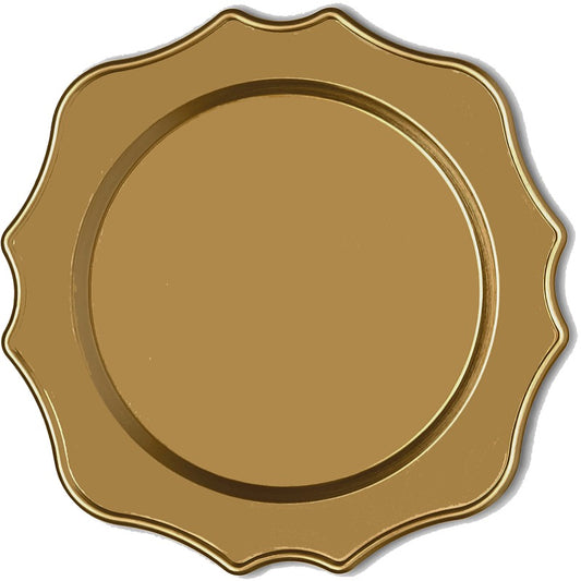 Gold Scalloped Charger