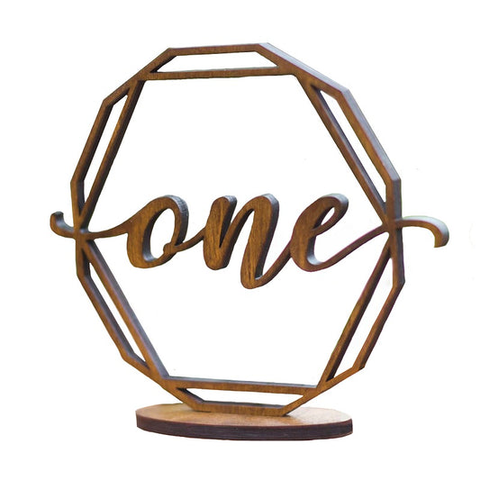 Geometric Wood Table Numbers