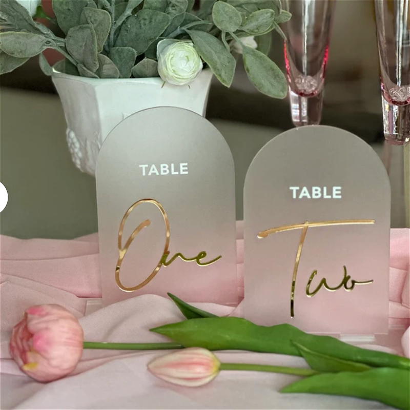 Frosted Arch Table Numbers