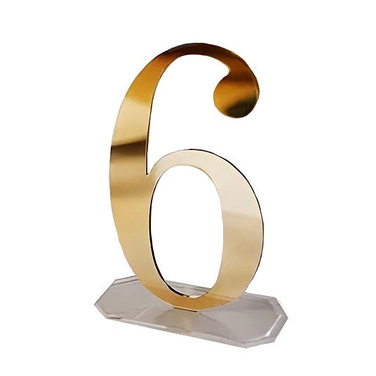 Simple Gold Table Number