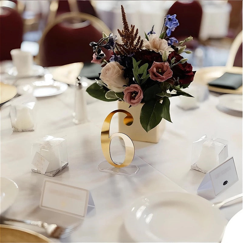 Simple Gold Table Number