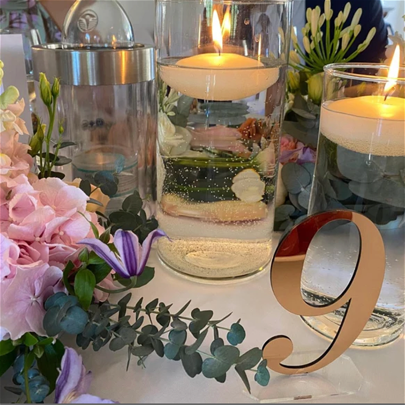 Simple Gold Table Number